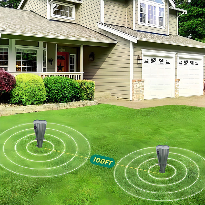 ☘️Solar Sonic Mole Repellent Stakes – Waterproof Ultrasonic Yard Pest Repeller (Offer)