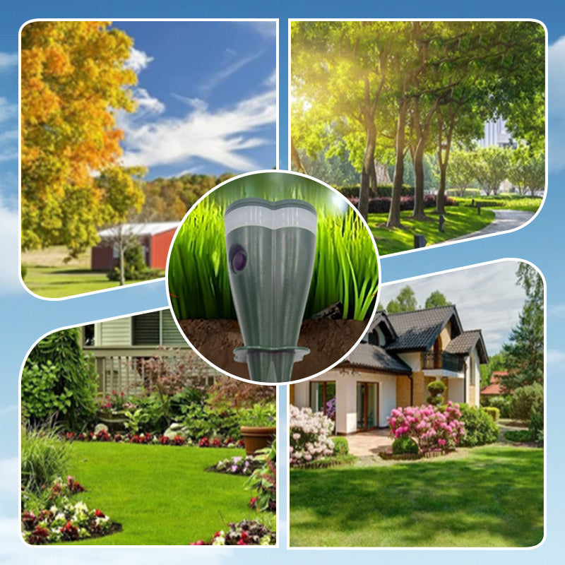 ☘️Solar Sonic Mole Repellent Stakes – Waterproof Ultrasonic Yard Pest Repeller