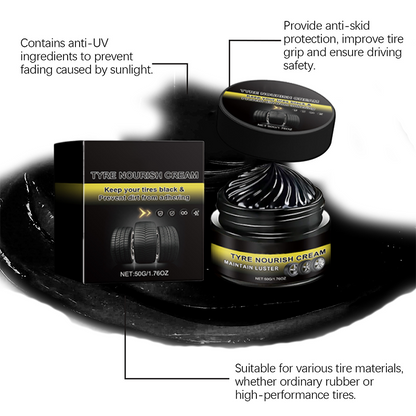 NantSpider™ Tire Shine Wax – Restore Deep Black Tires & Protect Against UV Damage