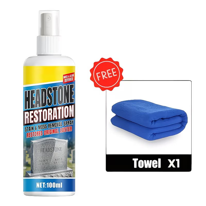 🪦 Headstone Cleaning Spray – Removes Moss, Algae & Outdoor Stains (Offer)
