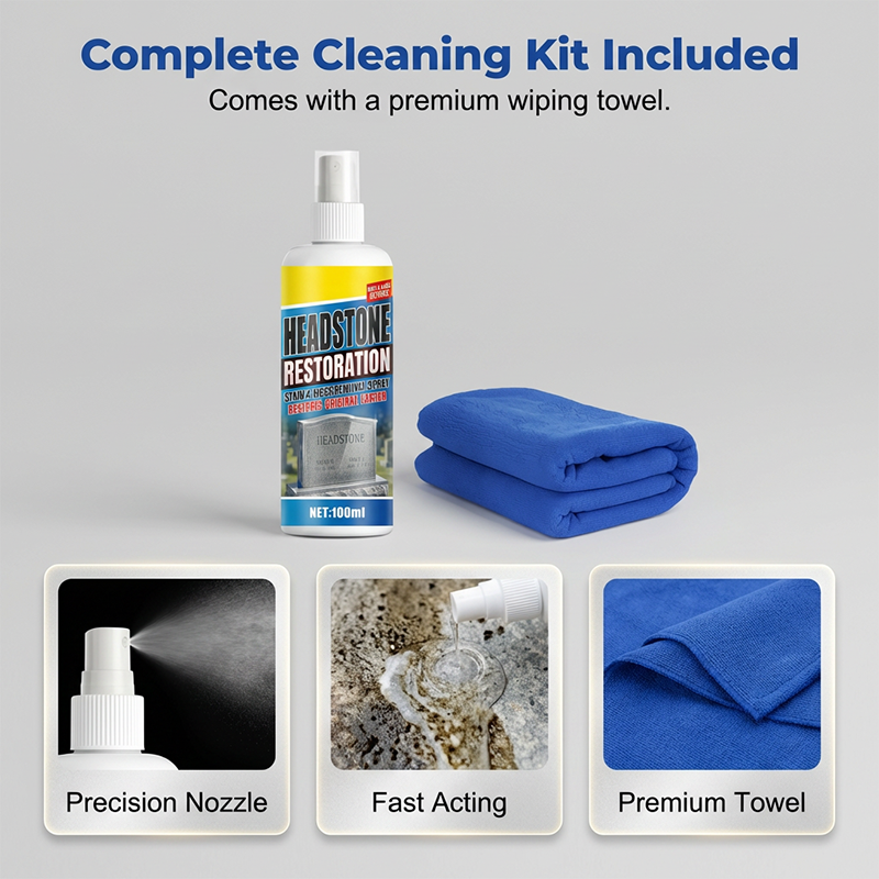🪦 Headstone Cleaning Spray – Removes Moss, Algae & Outdoor Stains (Offer)