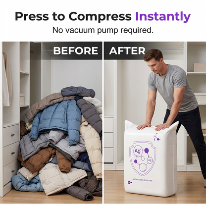 🧳 Buy 2 Get 1 FREE | NantSpider™ 3D Antibacterial Compression Bags (No Pump Needed)