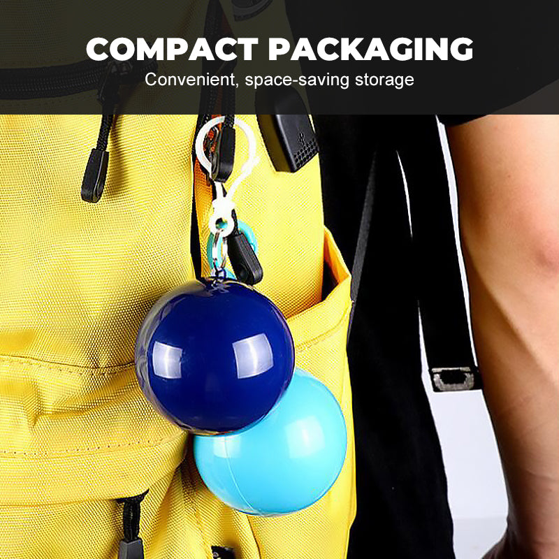 Portable Emergency Raincoat Ball Keychain