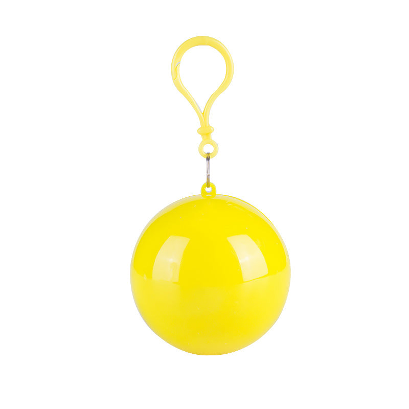 Portable Emergency Raincoat Ball Keychain