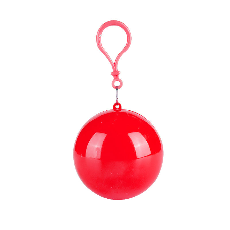Portable Emergency Raincoat Ball Keychain