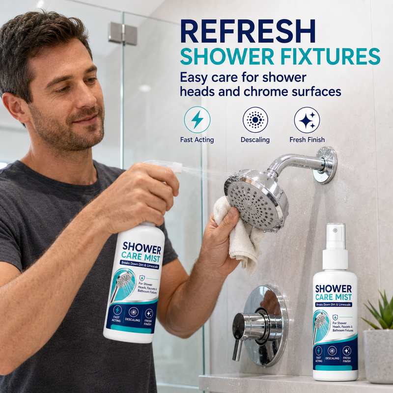 🚿✨Fast-Acting Shower Limescale Remover Spray – Dissolves stubborn mineral deposits & hard water stains. Restores water flow & shine – just spray & wipe! 🧼💪 (Offer)