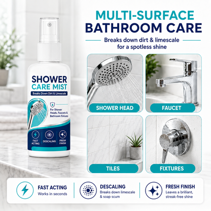 🚿✨Fast-Acting Shower Limescale Remover Spray – Dissolves stubborn mineral deposits & hard water stains. Restores water flow & shine – just spray & wipe! 🧼💪 (Offer)